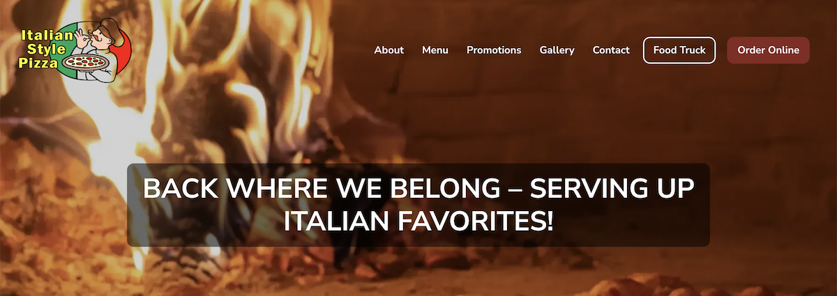 Antonio's Italian Style Pizza Website